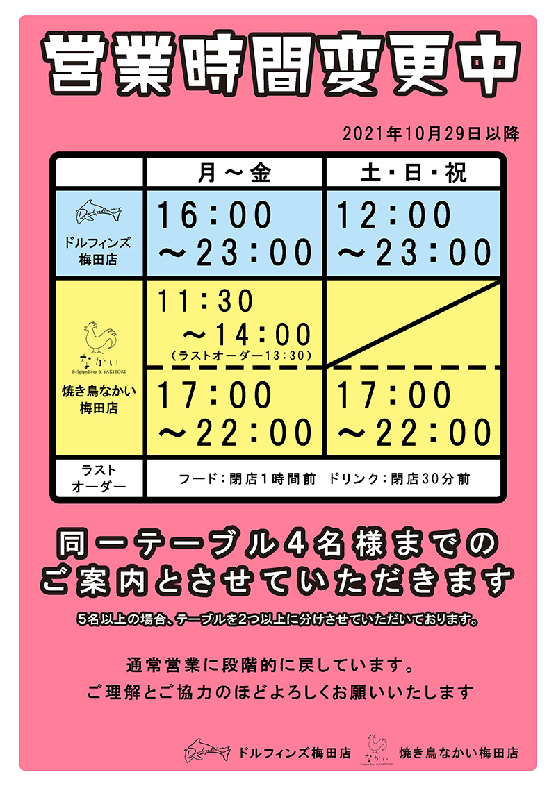 イベントお知らせ｜ベルギービールと料理の店 ドルフィンズ梅田